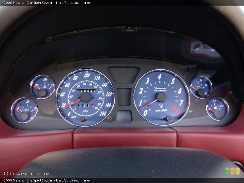 Nero/Bordeaux Interior Gauges for the 2006 Maserati GranSport Spyder #77859759
