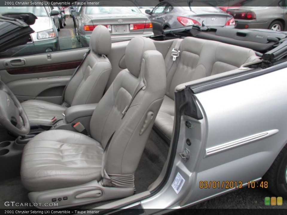 Taupe Interior Photo for the 2001 Chrysler Sebring LXi Convertible #77860906