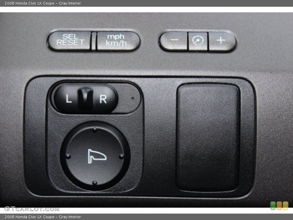 Gray Interior Controls for the 2008 Honda Civic LX Coupe #77861794