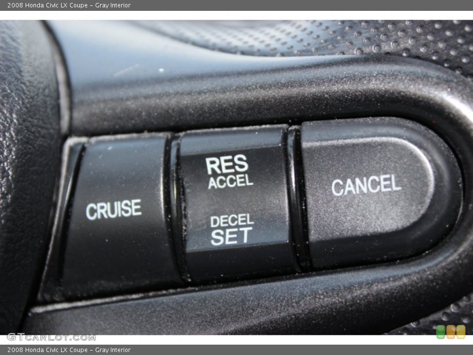 Gray Interior Controls for the 2008 Honda Civic LX Coupe #77861850