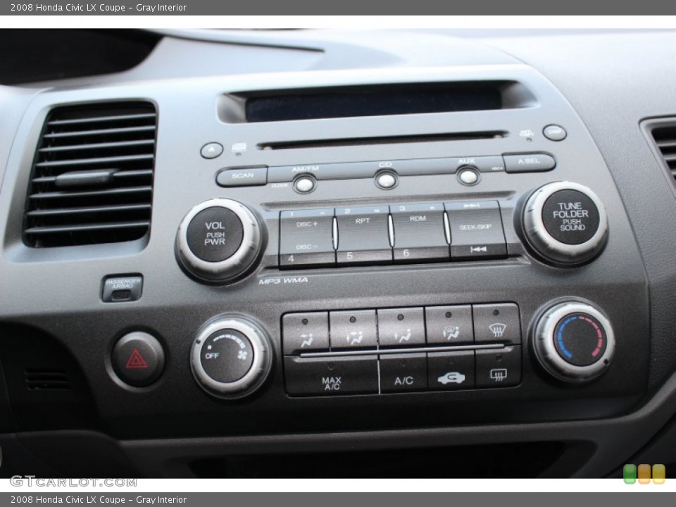 Gray Interior Controls for the 2008 Honda Civic LX Coupe #77861870