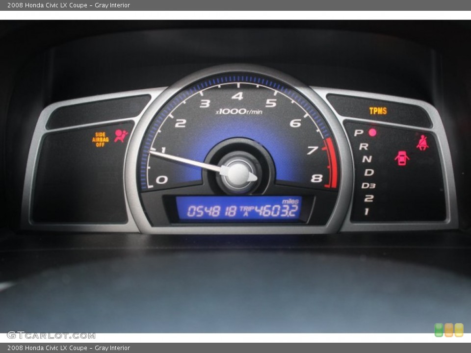 Gray Interior Gauges for the 2008 Honda Civic LX Coupe #77861973