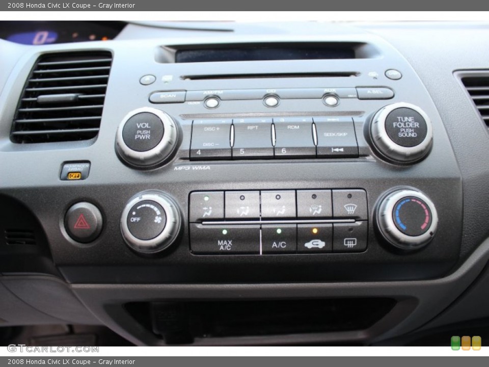 Gray Interior Controls for the 2008 Honda Civic LX Coupe #77861997