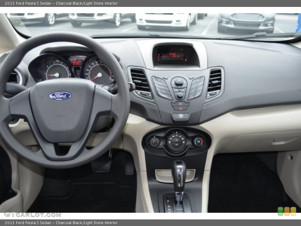 Charcoal Black/Light Stone Interior Dashboard for the 2013 Ford Fiesta S Sedan #77862150