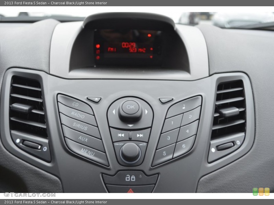 Charcoal Black/Light Stone Interior Controls for the 2013 Ford Fiesta S Sedan #77862243