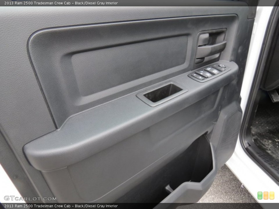 Black/Diesel Gray Interior Door Panel for the 2013 Ram 2500 Tradesman Crew Cab #77865199