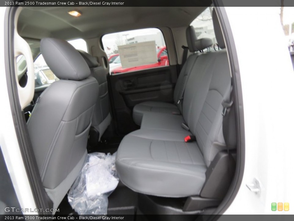 Black/Diesel Gray Interior Rear Seat for the 2013 Ram 2500 Tradesman Crew Cab #77865222