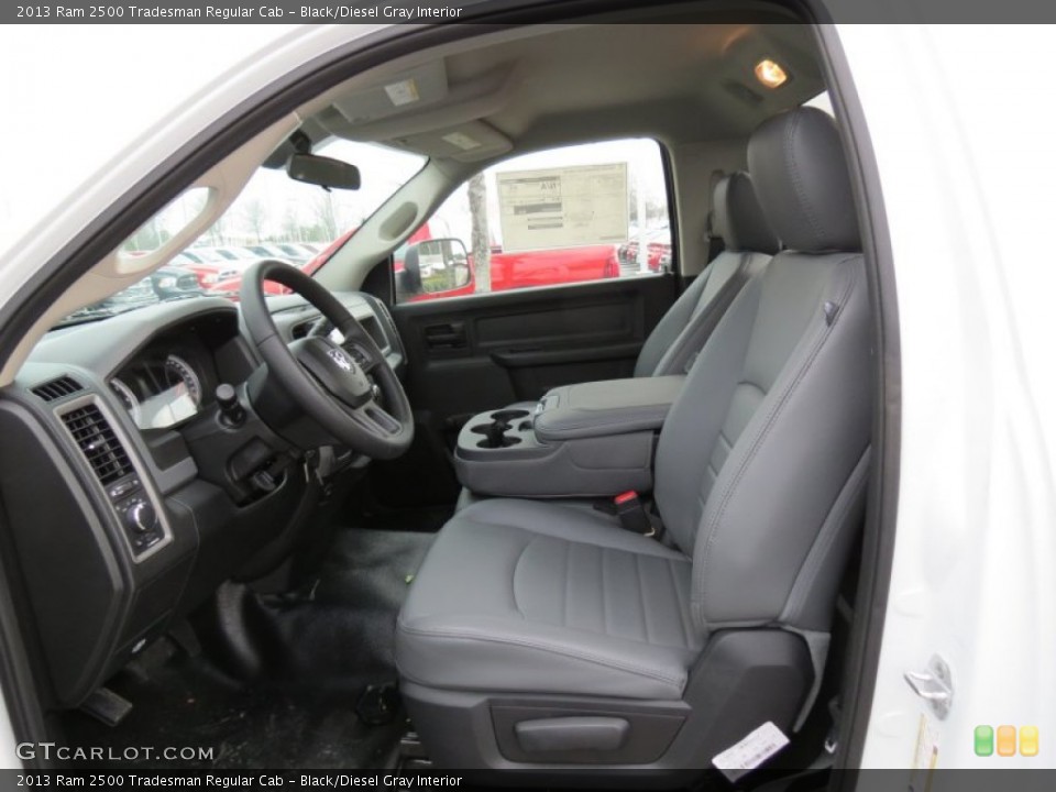 Black/Diesel Gray Interior Front Seat for the 2013 Ram 2500 Tradesman Regular Cab #77866005