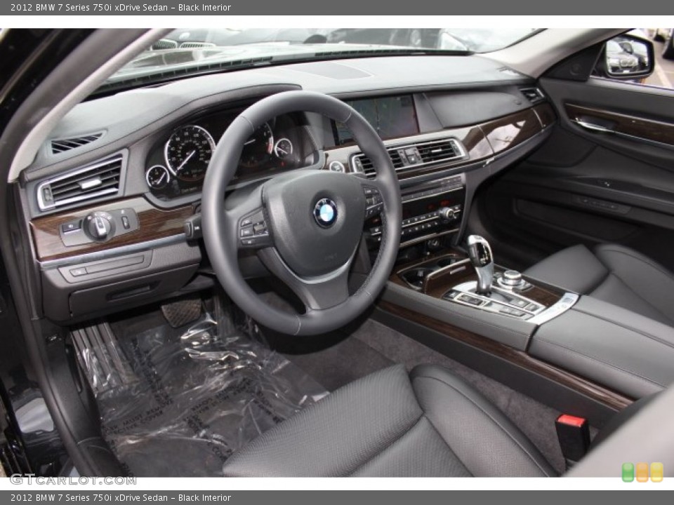 Black Interior Prime Interior for the 2012 BMW 7 Series 750i xDrive Sedan #77867695
