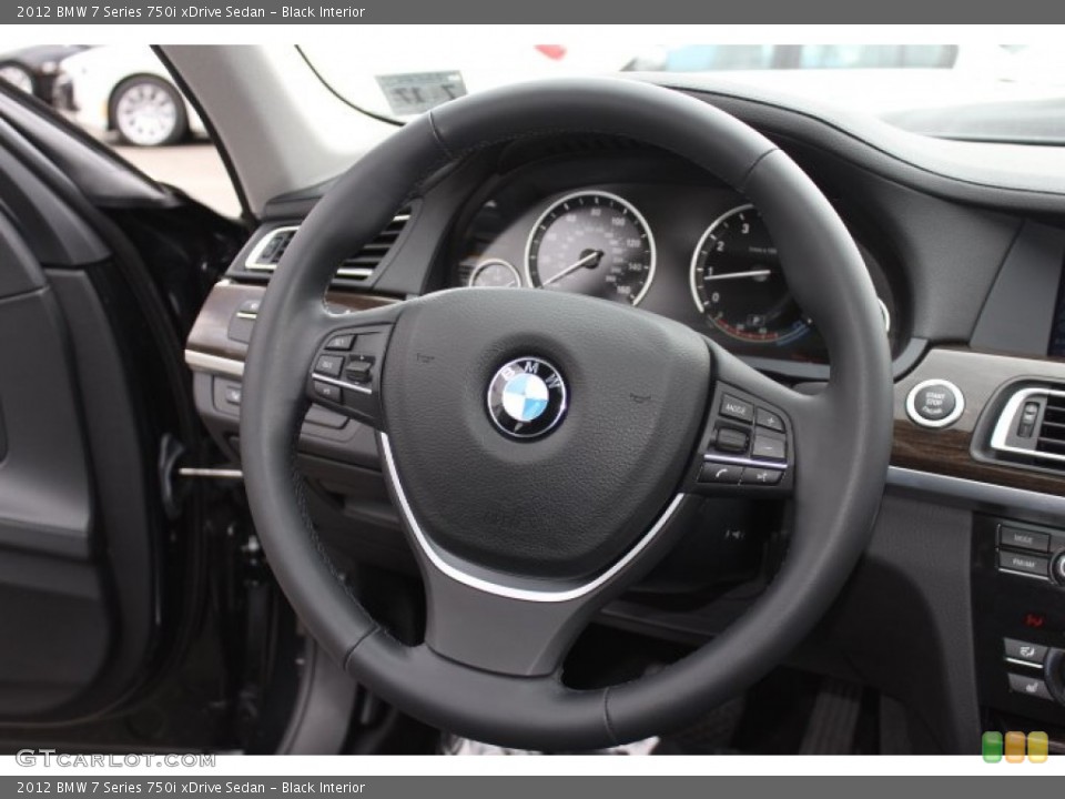 Black Interior Steering Wheel for the 2012 BMW 7 Series 750i xDrive Sedan #77867820