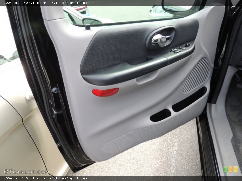 SVT Black/Light Flint Interior Door Panel for the 2004 Ford F150 SVT Lightning #77867835