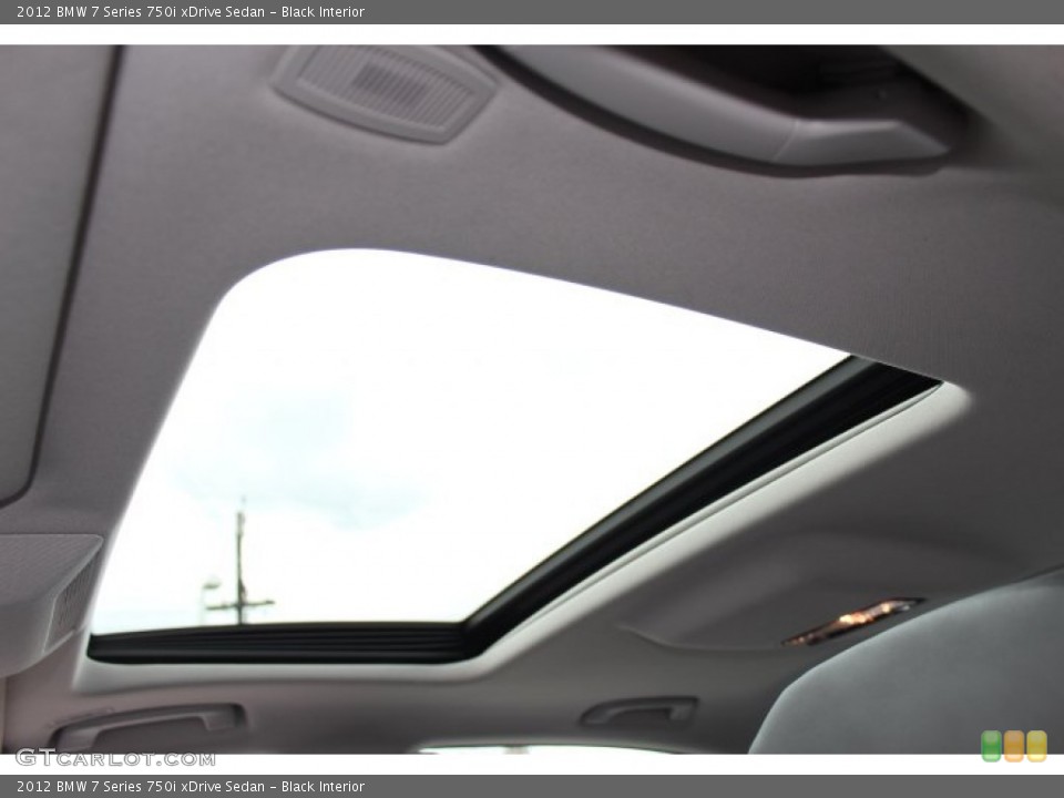 Black Interior Sunroof for the 2012 BMW 7 Series 750i xDrive Sedan #77867904