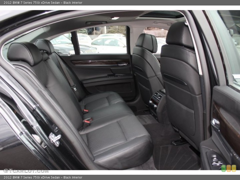 Black Interior Rear Seat for the 2012 BMW 7 Series 750i xDrive Sedan #77867985