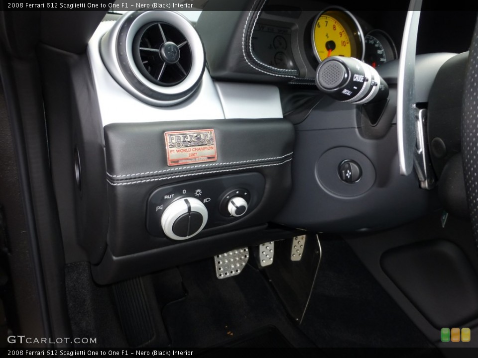 Nero (Black) Interior Controls for the 2008 Ferrari 612 Scaglietti One to One F1 #77868187