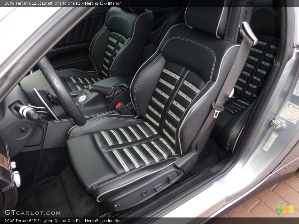Nero (Black) Interior Front Seat for the 2008 Ferrari 612 Scaglietti One to One F1 #77868259