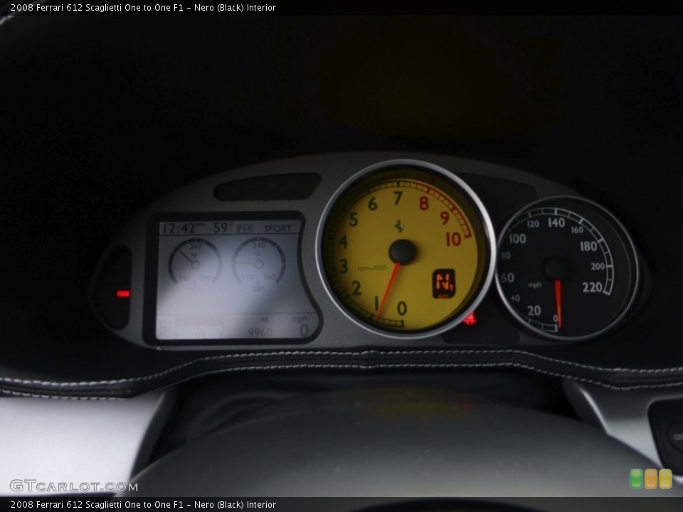 Nero (Black) Interior Gauges for the 2008 Ferrari 612 Scaglietti One to One F1 #77868438
