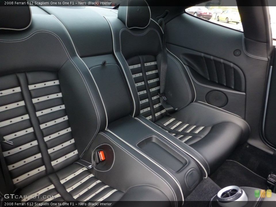 Nero (Black) Interior Rear Seat for the 2008 Ferrari 612 Scaglietti One to One F1 #77869029