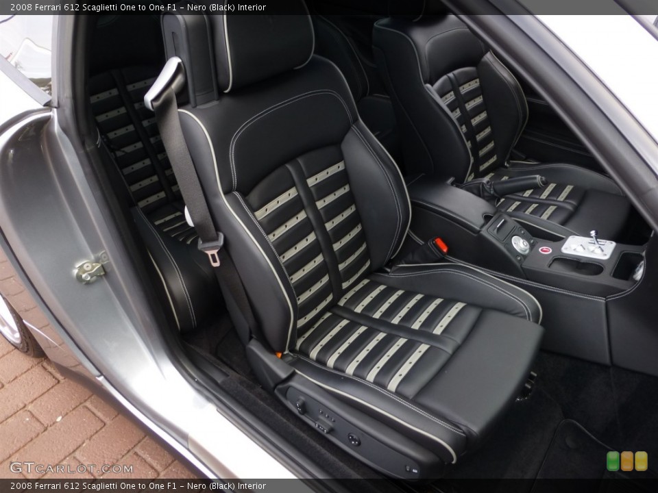 Nero (Black) Interior Front Seat for the 2008 Ferrari 612 Scaglietti One to One F1 #77869171