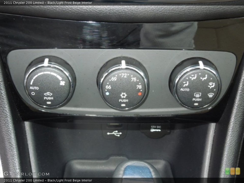 Black/Light Frost Beige Interior Controls for the 2011 Chrysler 200 Limited #77869338