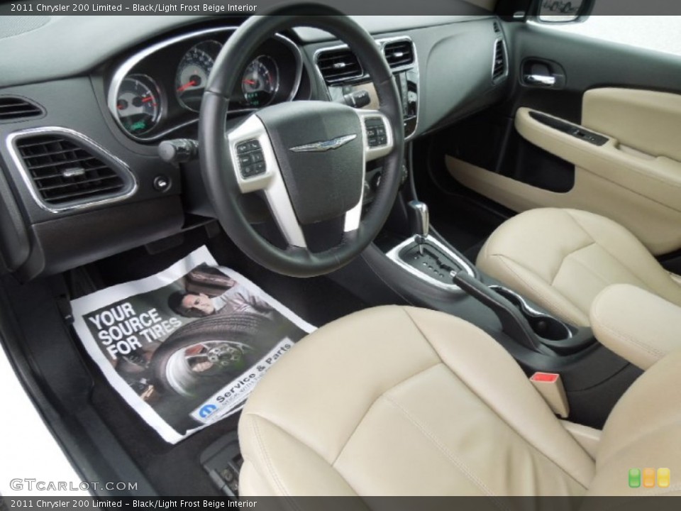 Black/Light Frost Beige Interior Prime Interior for the 2011 Chrysler 200 Limited #77869553