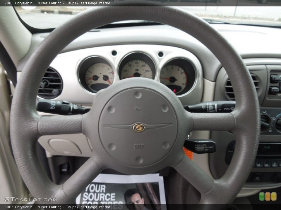 Taupe/Pearl Beige Interior Steering Wheel for the 2005 Chrysler PT Cruiser Touring #77869822