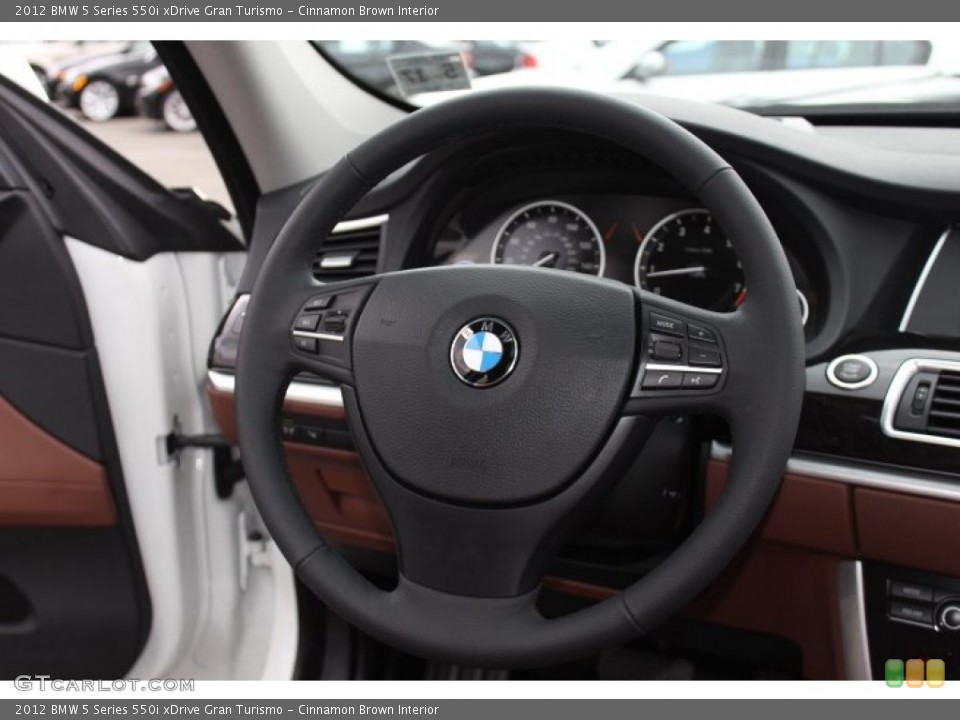 Cinnamon Brown Interior Steering Wheel for the 2012 BMW 5 Series 550i xDrive Gran Turismo #77869938