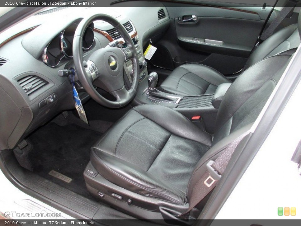 Ebony Interior Prime Interior for the 2010 Chevrolet Malibu LTZ Sedan #77872792
