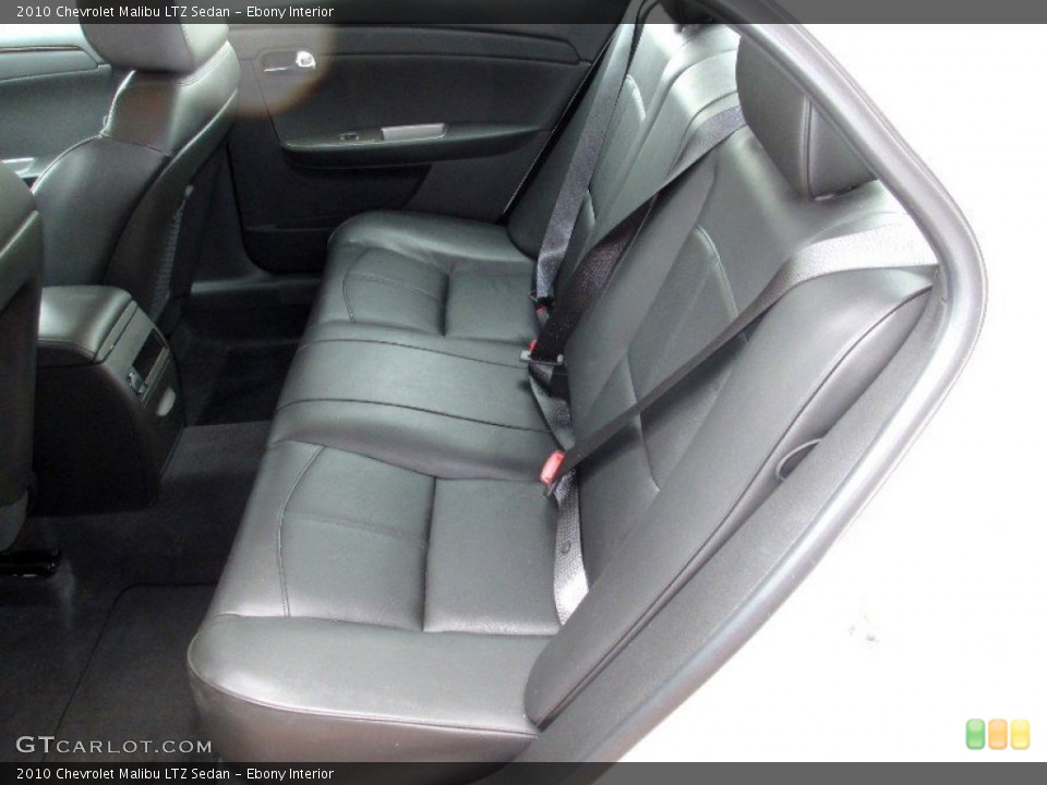 Ebony Interior Rear Seat for the 2010 Chevrolet Malibu LTZ Sedan #77872806