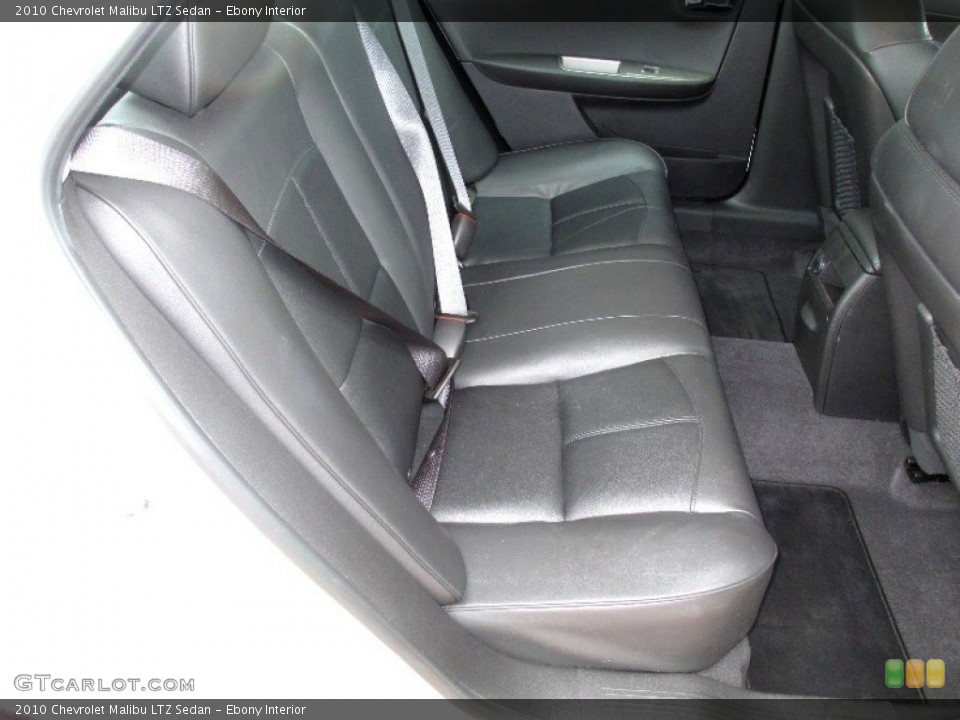 Ebony Interior Rear Seat for the 2010 Chevrolet Malibu LTZ Sedan #77872842