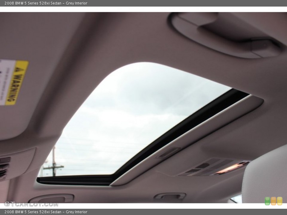 Grey Interior Sunroof for the 2008 BMW 5 Series 528xi Sedan #77873113