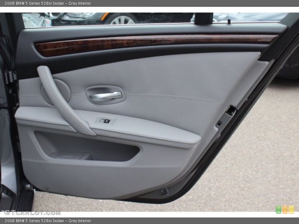 Grey Interior Door Panel for the 2008 BMW 5 Series 528xi Sedan #77873163