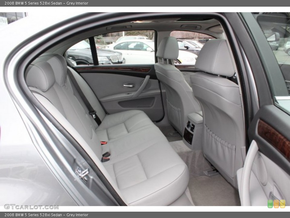 Grey Interior Rear Seat for the 2008 BMW 5 Series 528xi Sedan #77873169