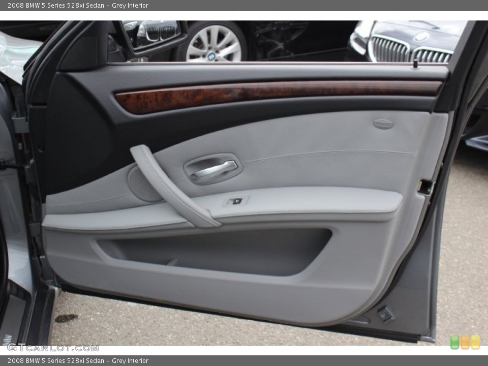 Grey Interior Door Panel for the 2008 BMW 5 Series 528xi Sedan #77873190