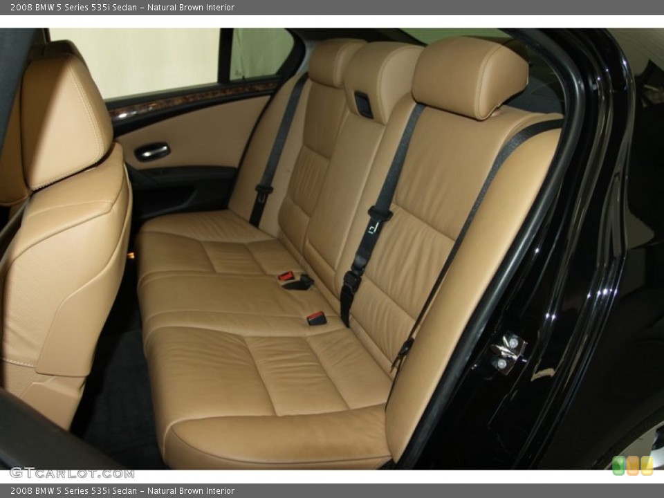 Natural Brown Interior Rear Seat for the 2008 BMW 5 Series 535i Sedan #77873247