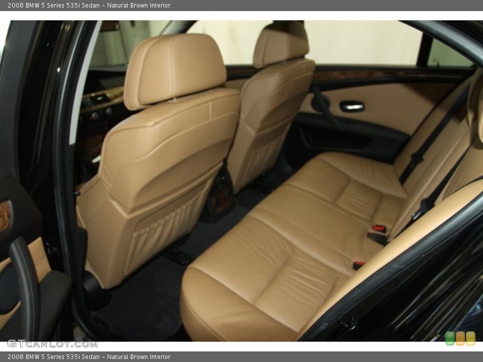 Natural Brown Interior Rear Seat for the 2008 BMW 5 Series 535i Sedan #77873266