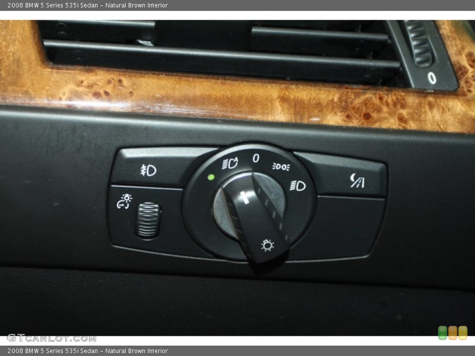 Natural Brown Interior Controls for the 2008 BMW 5 Series 535i Sedan #77873361