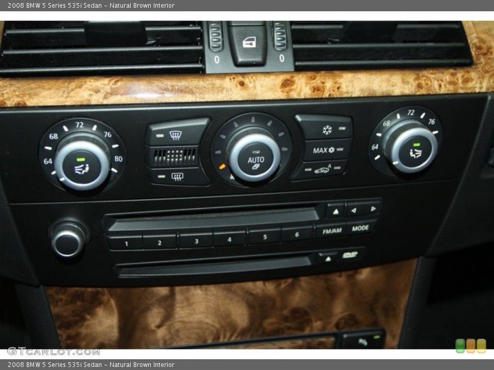 Natural Brown Interior Controls for the 2008 BMW 5 Series 535i Sedan #77873409