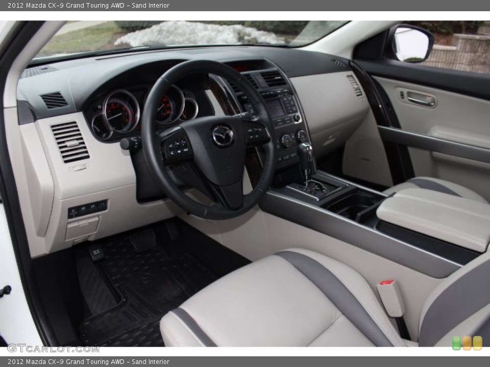 Sand Interior Prime Interior for the 2012 Mazda CX-9 Grand Touring AWD #77873550