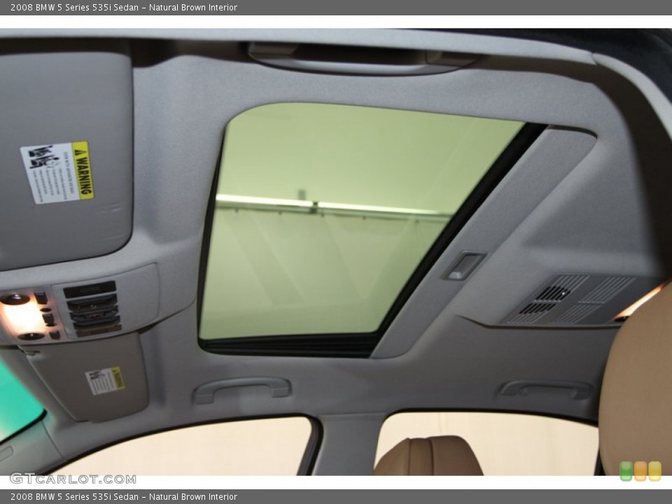 Natural Brown Interior Sunroof for the 2008 BMW 5 Series 535i Sedan #77873565