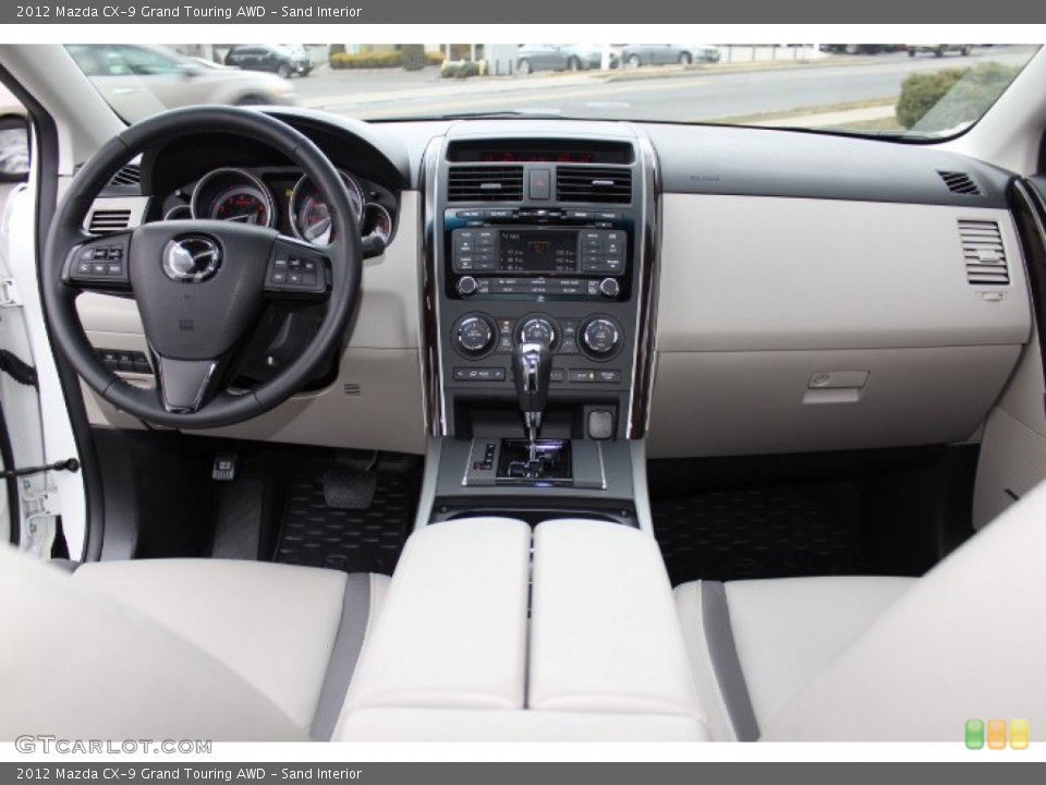 Sand Interior Dashboard for the 2012 Mazda CX-9 Grand Touring AWD #77873604