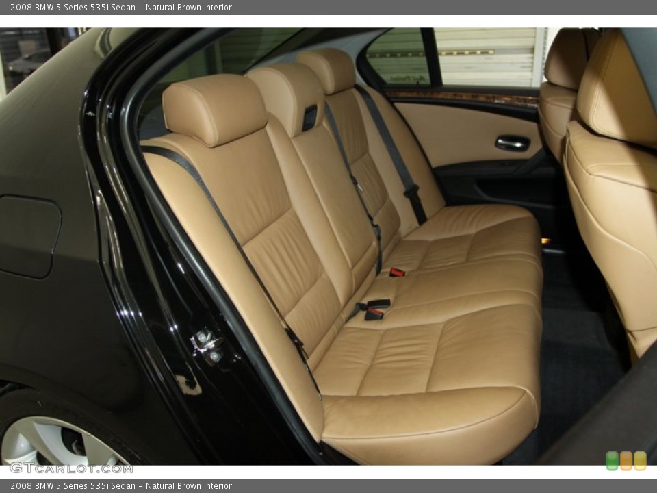 Natural Brown Interior Rear Seat for the 2008 BMW 5 Series 535i Sedan #77873643