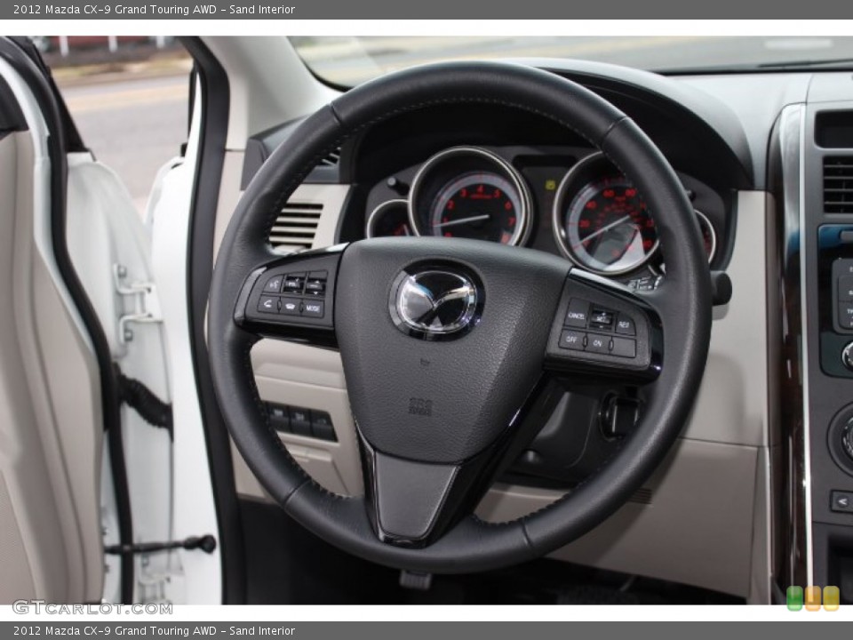 Sand Interior Steering Wheel for the 2012 Mazda CX-9 Grand Touring AWD #77873649