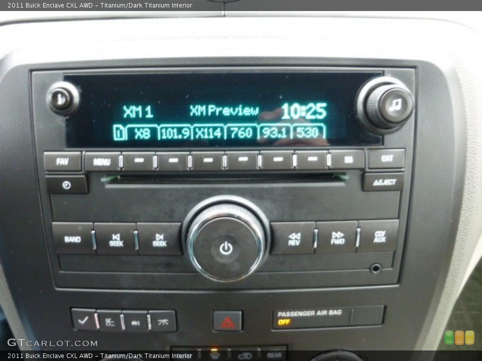 Titanium/Dark Titanium Interior Audio System for the 2011 Buick Enclave CXL AWD #77873682