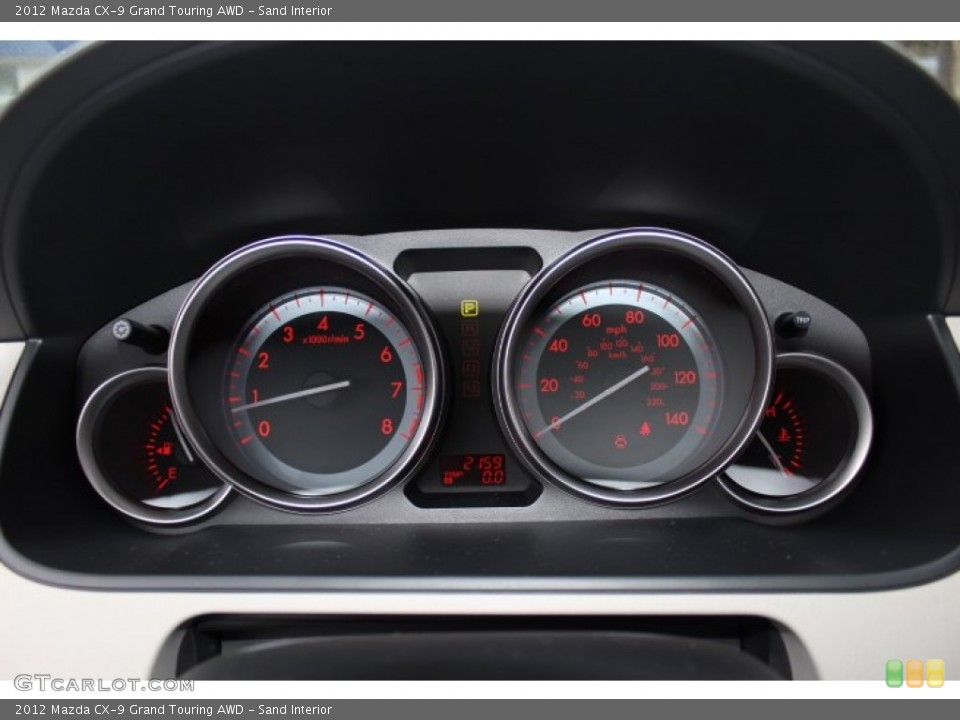 Sand Interior Gauges for the 2012 Mazda CX-9 Grand Touring AWD #77873697