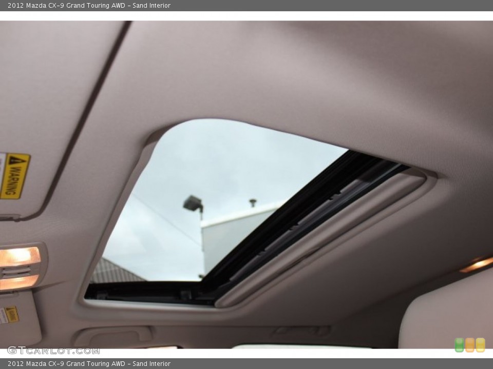Sand Interior Sunroof for the 2012 Mazda CX-9 Grand Touring AWD #77873714