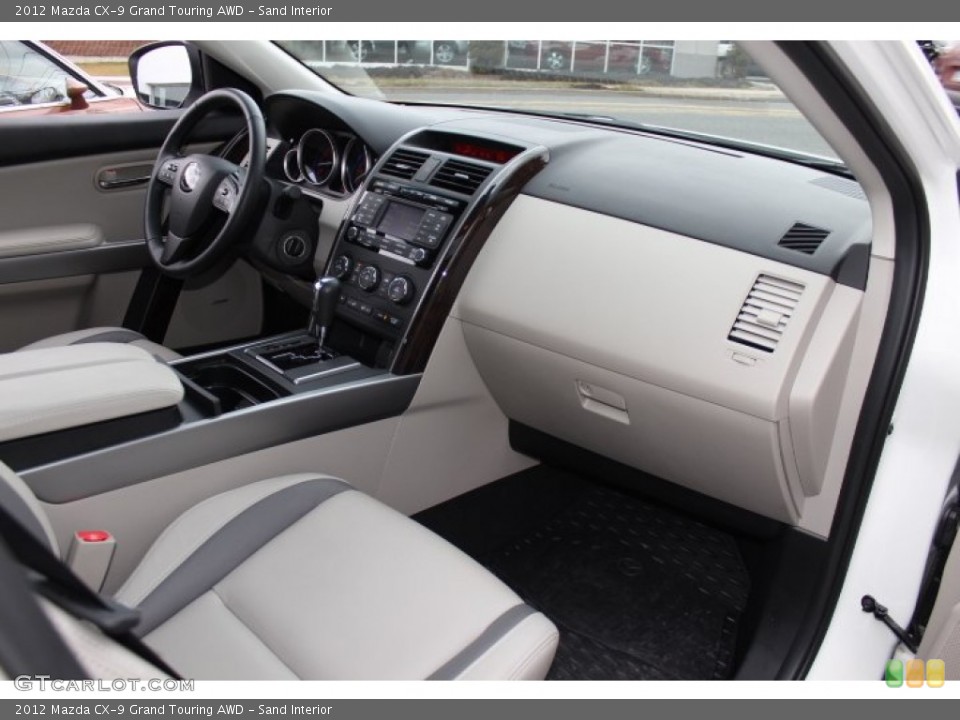 Sand Interior Dashboard for the 2012 Mazda CX-9 Grand Touring AWD #77873826
