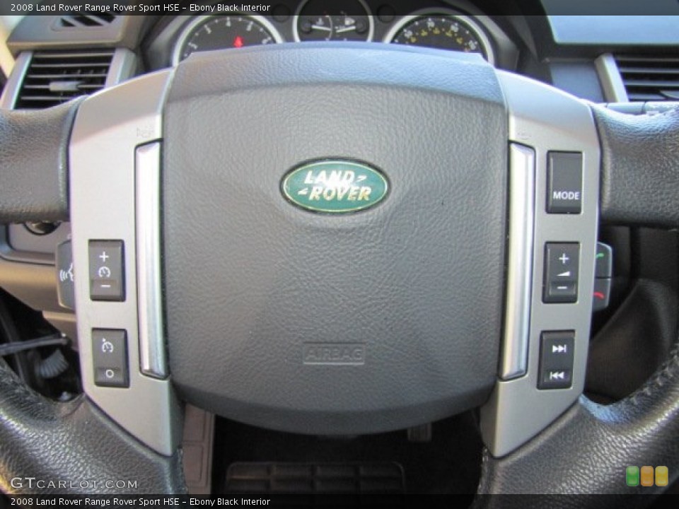Ebony Black Interior Steering Wheel for the 2008 Land Rover Range Rover Sport HSE #77876511