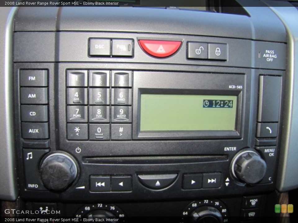 Ebony Black Interior Controls for the 2008 Land Rover Range Rover Sport HSE #77876583