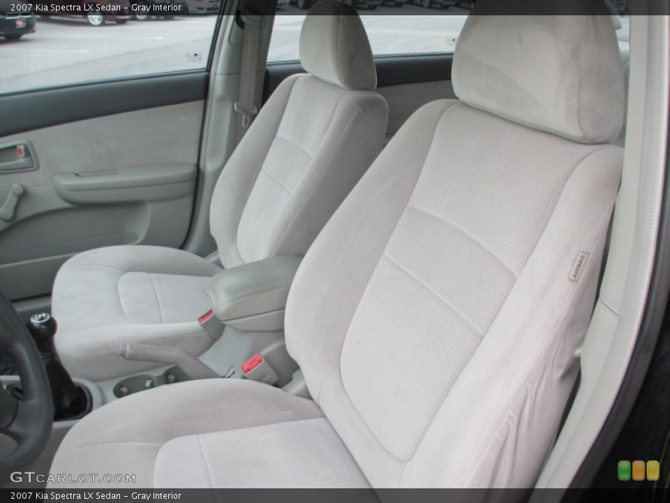 Gray Interior Front Seat for the 2007 Kia Spectra LX Sedan #77876721