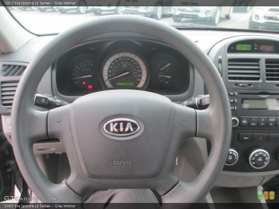 Gray Interior Steering Wheel for the 2007 Kia Spectra LX Sedan #77876796